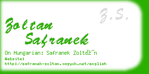 zoltan safranek business card